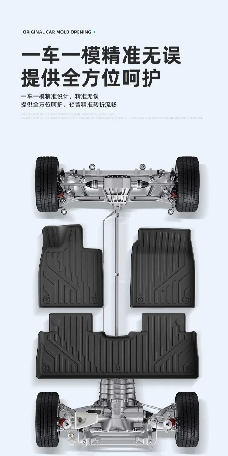 Car TPE Foot Pad Double-layer Fully Enclosed Foot Carpets Protective Pad Floor Mats Accessories for Changan Deepal S05 2024-2026 detail image 4