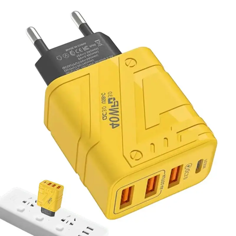 

USB Wall Plug Fast Charging Multiport USB Charger Adapter Charger Block 4 Port Type C Charger Multiport Fast Charging Blocks