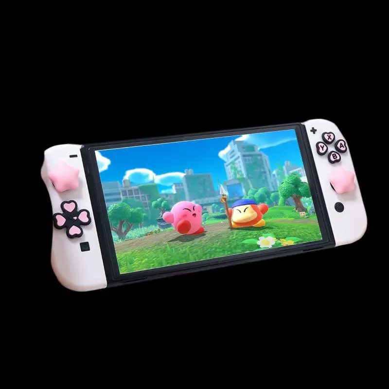 Novel Silicone Thumb Stick Caps And D-pad Cover For NS2 Accessories; Heart-shaped Anti-slip Button Covers For Switch 2 Joycons