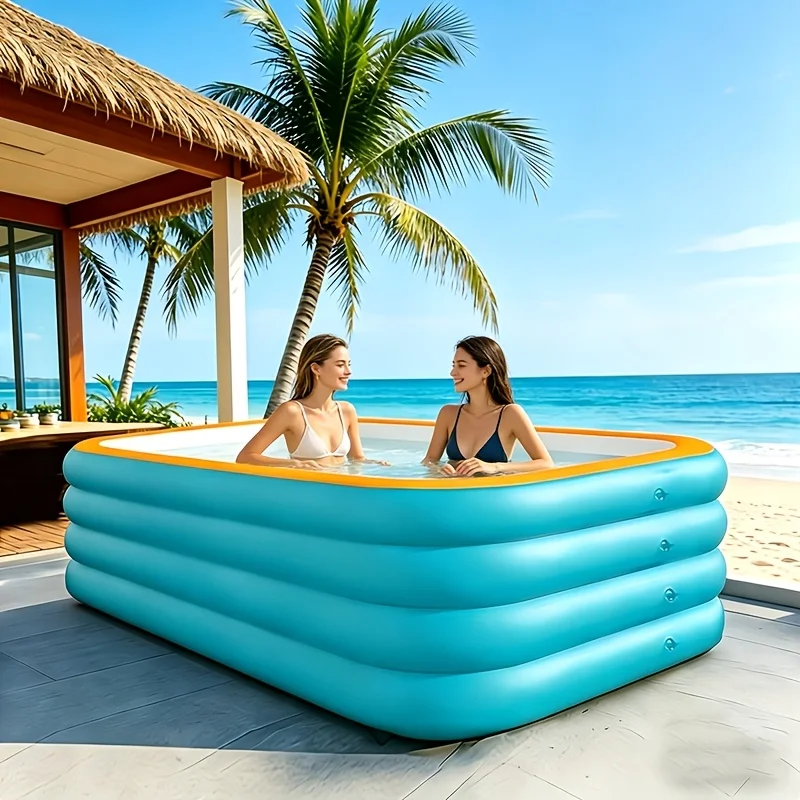 Large Green Inflatable Swimming Pool Home Courtyard Outdoor Water Pool Summer Family Party Water Play Entertainment Pool