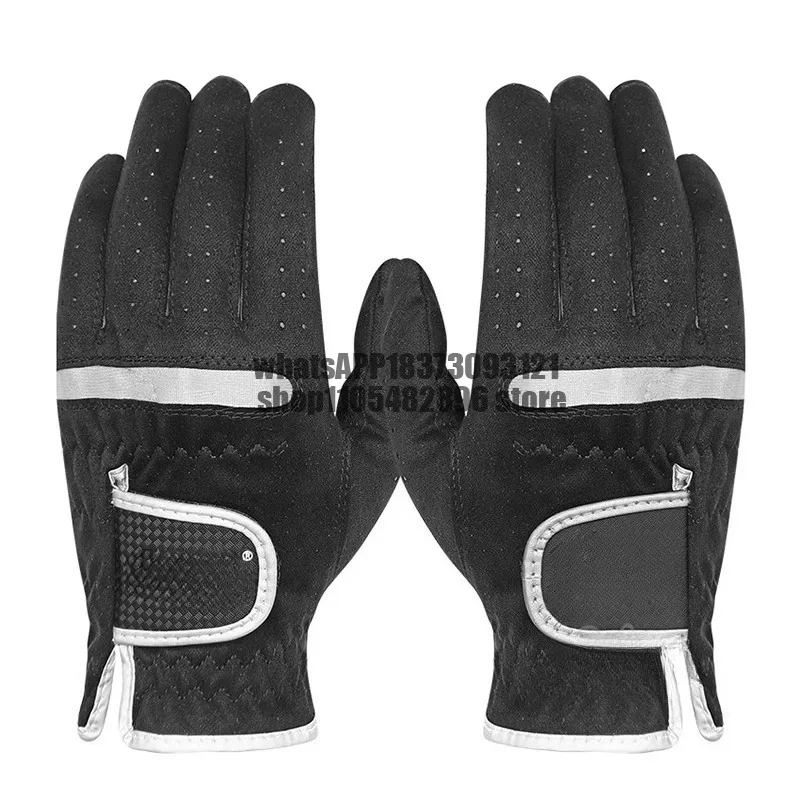 Golf Gloves Microfiber Cloth Men's Gloves Left and Right Hand Sports Outdoor Comfort Velcro Gloves