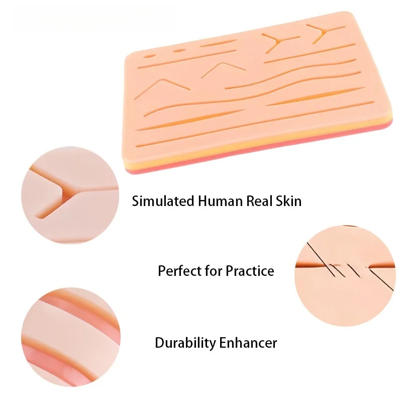 1Pcs Suturing Practice Model: Surgical Suturing and Knot-Tying Practice for Medical Students—Silicone Medical Training Model