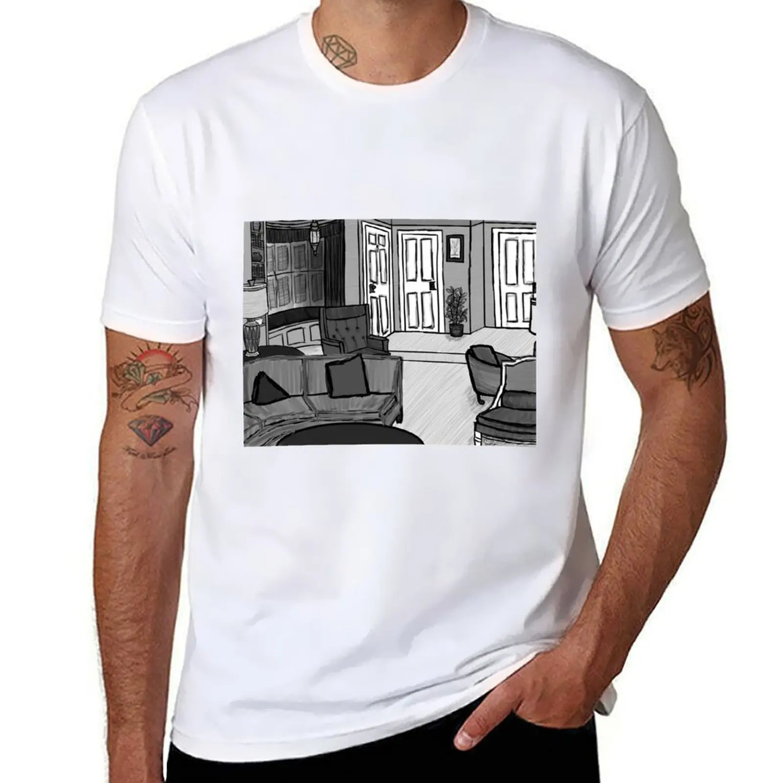 

Футболка с высоким членом, хлопковая мужская футболка Dyke, хлопковая футболка Living Van Show, качественная футболка для мужчин