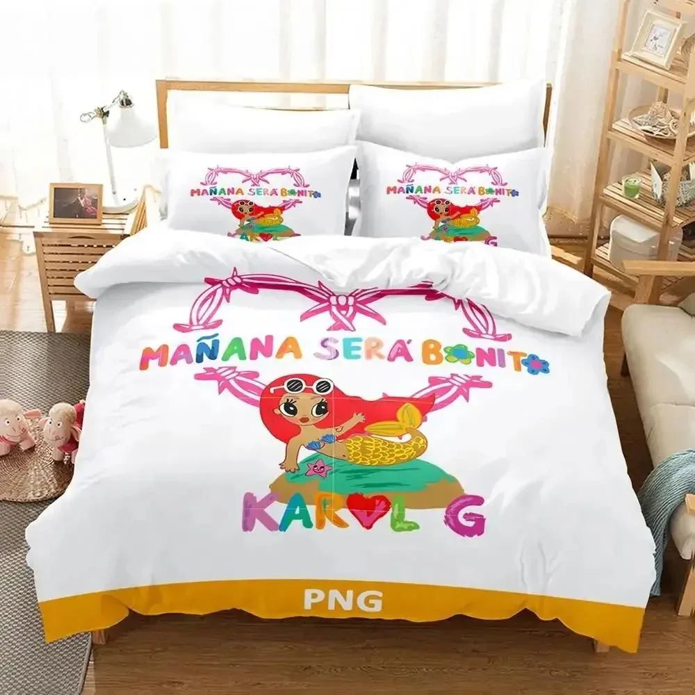 Karol G Mermaid Manana Sera Bonito SVG Bedding Set Single Double King Bed Set Children's Bedroom Duvet Set Manana Sera Bonito