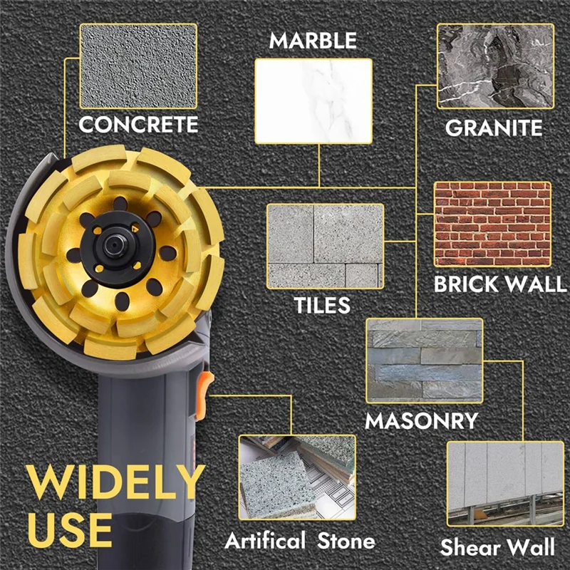 

ABVS Diamond Concrete Grinding Wheel 4 1/2 Inch For Polishing And Cleaning Stone Concrete Surface, Cement, Marble, Rock
