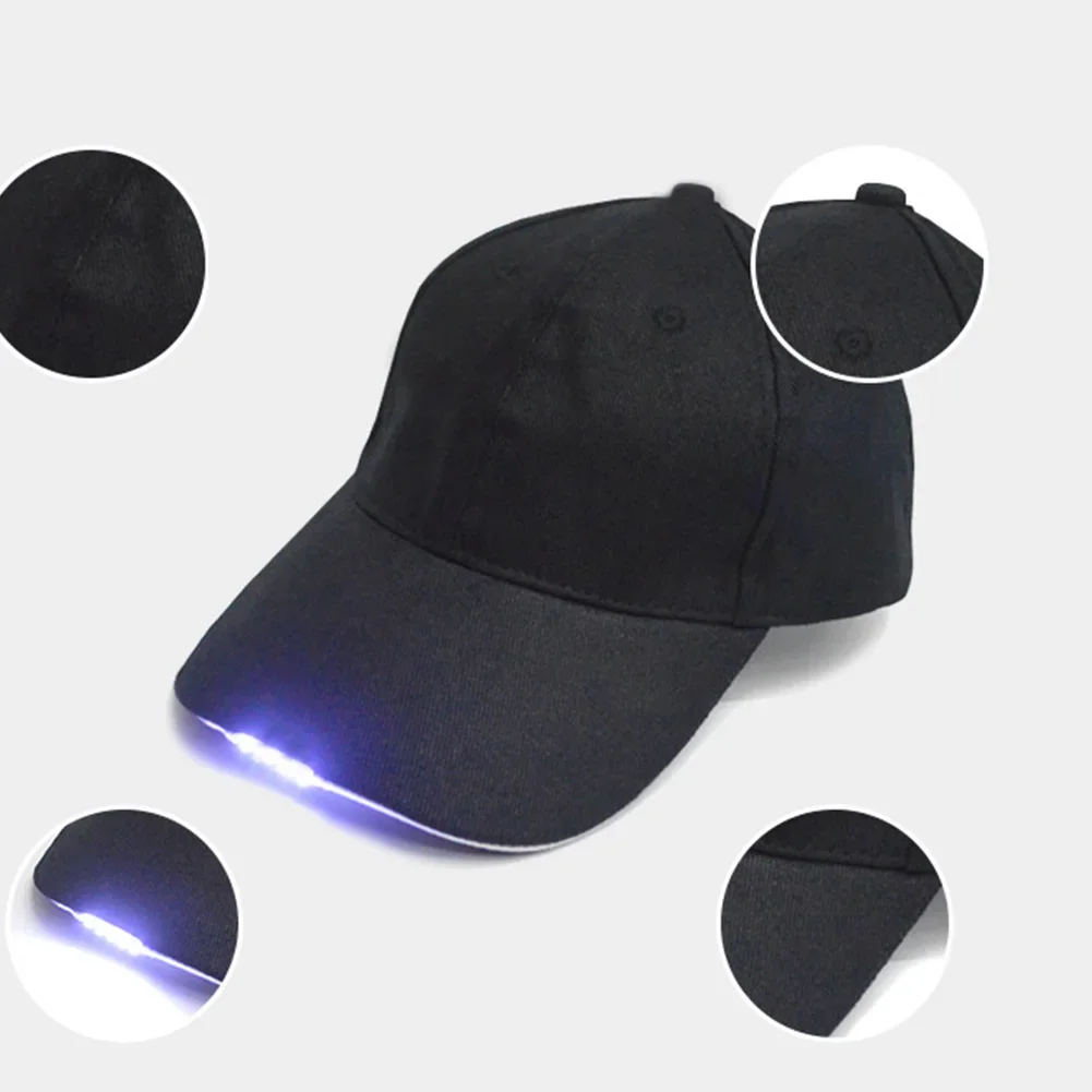 5LED Lamp Cap Battery Powered Hat with LED Light Flashlight for Fishing Jogging Baseball Cap Lighting Fishing Hat Military Hats