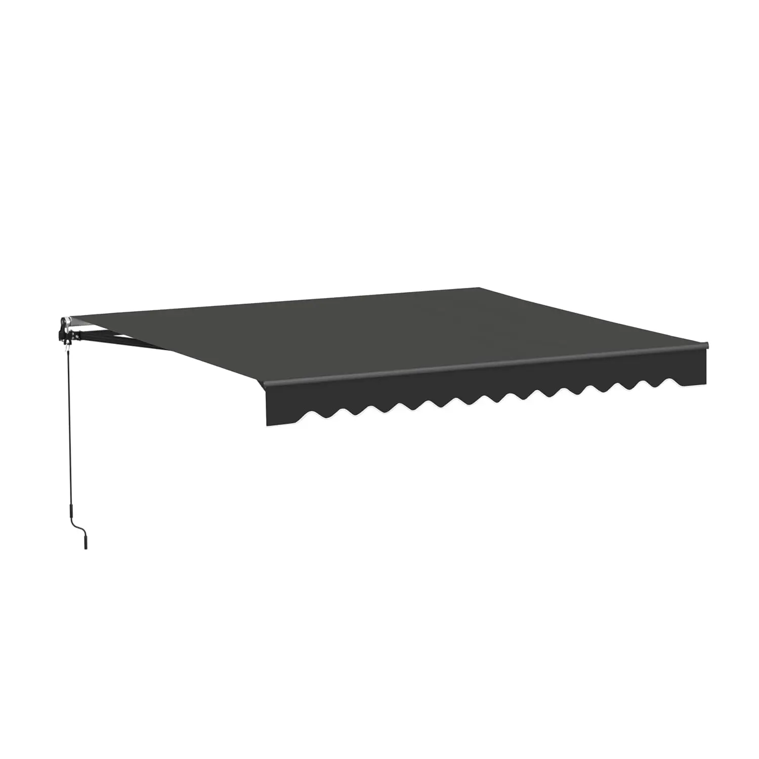 Hand-crank retractable sunshade, adjustable pitch, water-resistant fabric, rust-free aluminum frame, shades decks, Customized