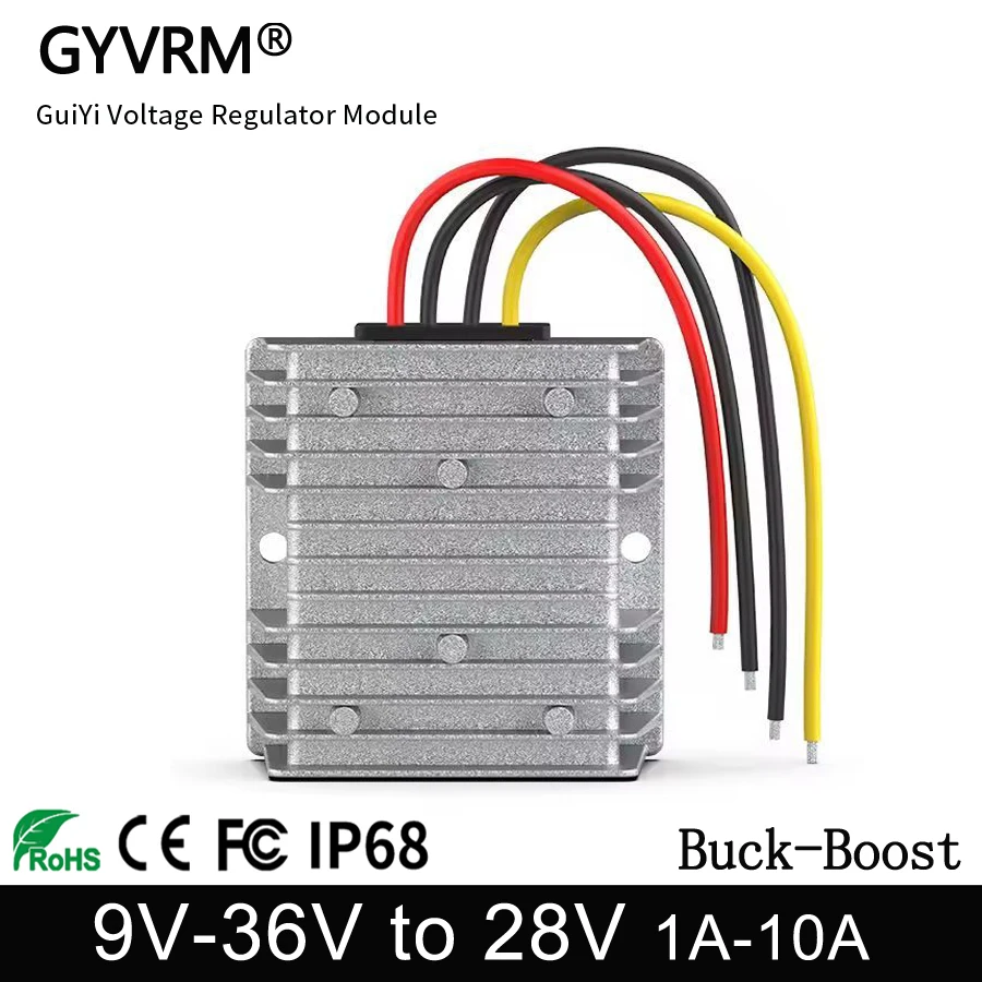 

DC-DC 12V24V(9-36V) to 28V Voltage Regulator 9V-36V to 28V 1A-10A voltage regulator 28V Automatic Voltage Regulator Converter