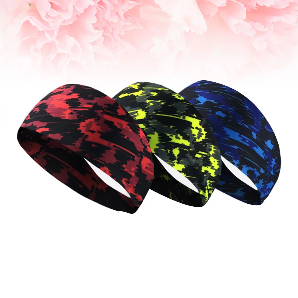 

3pcs Headb s Elastic Sweatb s for Yoga Running Workout Fitness Accessories Sweat Sweat Absorb Headb Absorbent B