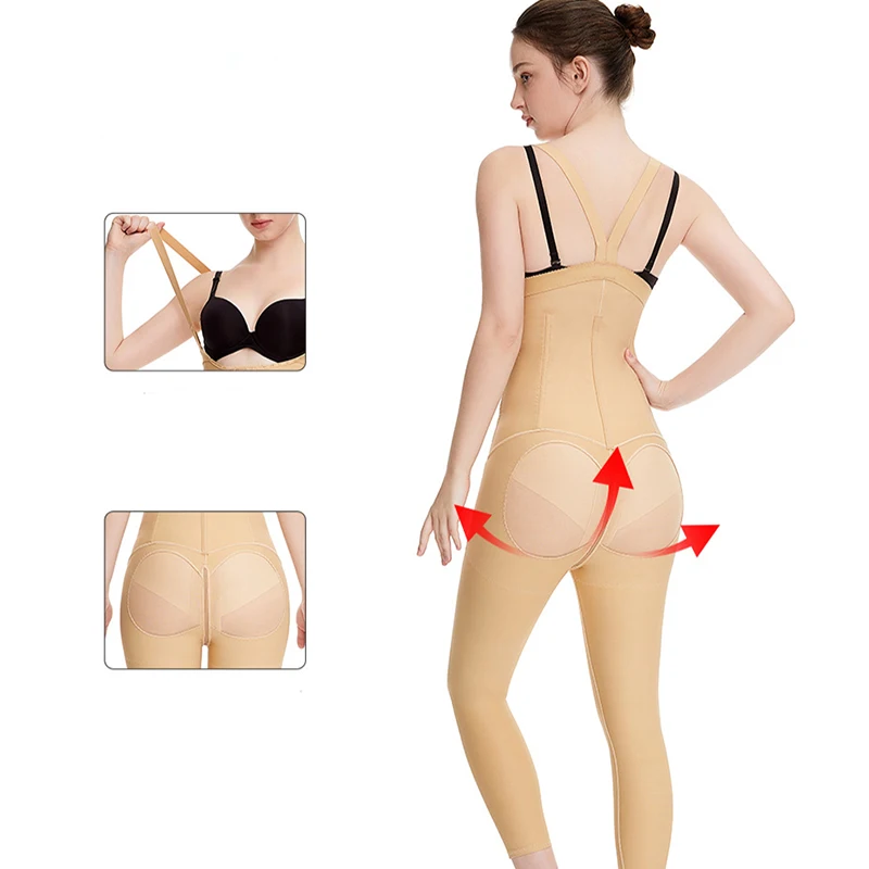 Women Bodysuits Butt Lifter Shaper Sexy Lingerie Recovery Body Shapewear Zipper Crotch