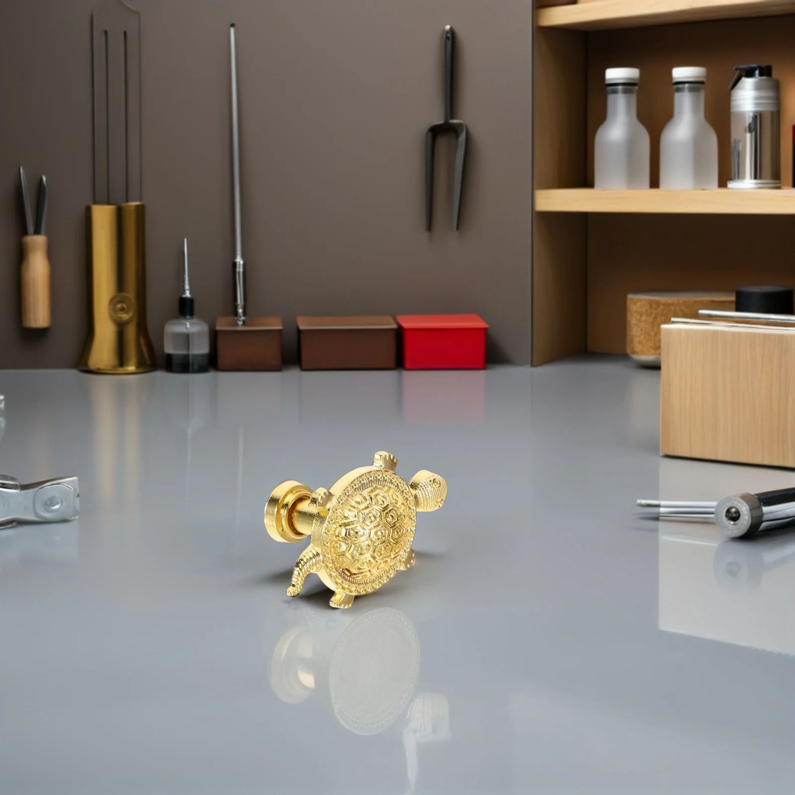 

6pcs Alloy Sea Turtle Drawer Knobs Zinc Alloy Coastal Cabinet Handles For Kitchen Bathroom Dresser Furniture Single Hole Animal