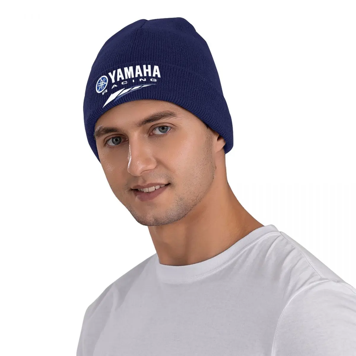 Moto Y-yamahas Racing Motorcycle Merch Winter Knit Cuff Beanie For Unisex Knitted Caps Bonnet Hats