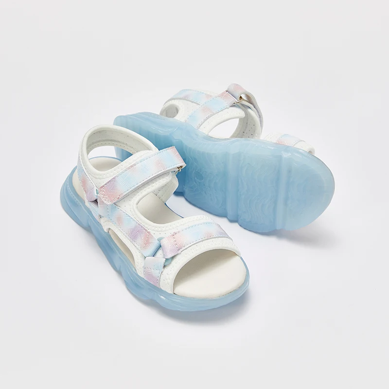 Dave Bella Children Blue Shoes Summer Girls Sandals Non-Slip Lightweight Girl Shoes Soled Baby Casual Shoes DB2234739