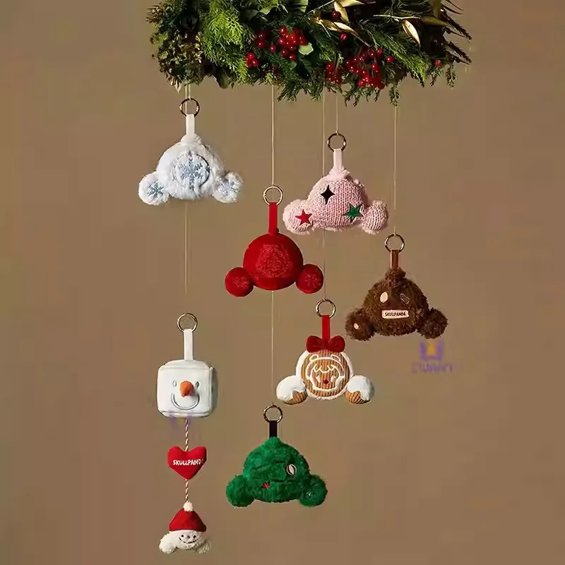 Echte Skullpanda Vertel me wat je wilt Serie Blind Box Kerst Skullpanda Decoratie Hanger Leuk kerstverrassingscadeau