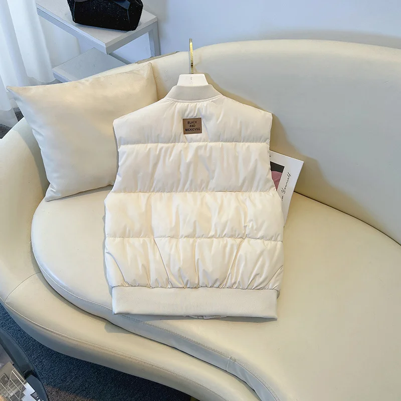 Women Baseball Collar Quilted  - đánh giá và giá Padded Vest Gilet