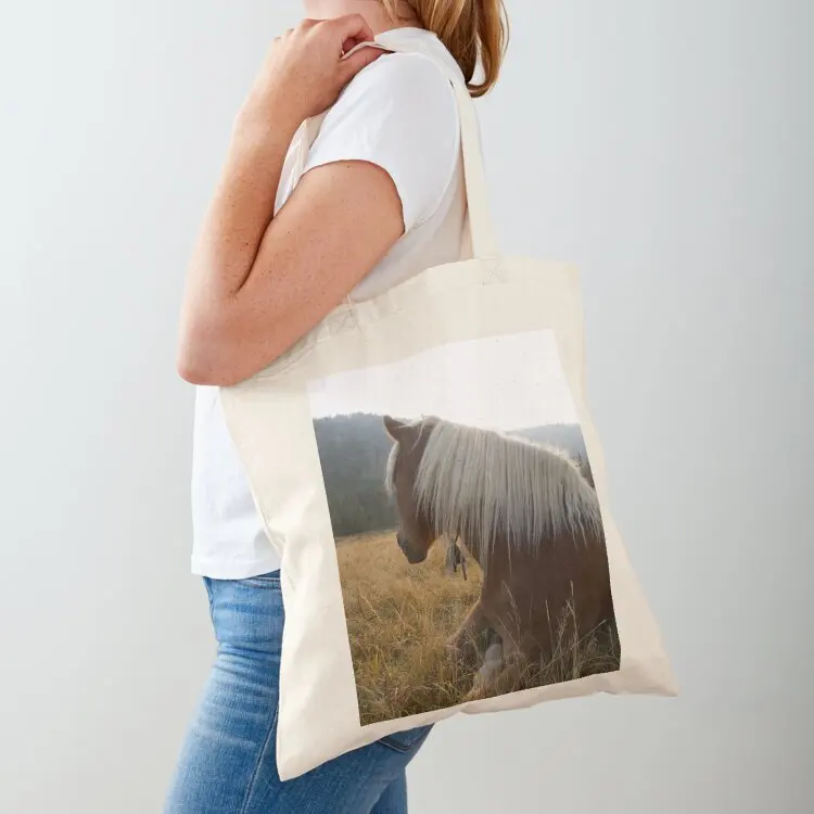 

Haflinger horse in Yellowstone. Tote Bag Lady bag shopper bags large size bags Custom bag