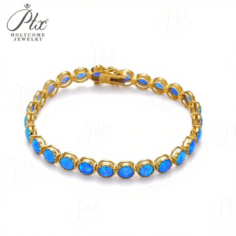 

Opal Bracelet 925 Sterling Silver 2/3/4/5mm White/Blue Color Simple Classic Women Girl Chain Jewelry Advanced Jewelry Charms