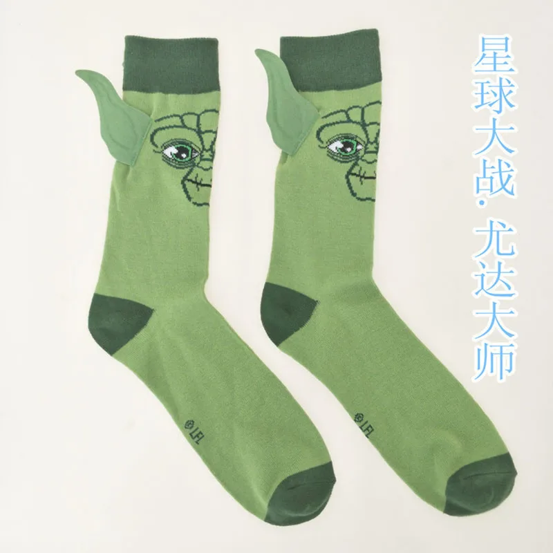 Fashion Anime Socks Cartoon Movie Star Wars Peripheral Master Yoda Figure Socks Hip Hop Men Women Charm Socks