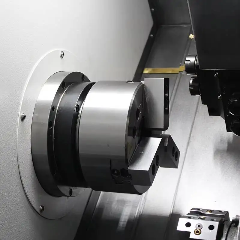 Tck40 Mini tornio orizzontale di precisione a 2 assi Hine Letto inclinato GSK Alimentatore automatico Combinazione Supporto per lama a torretta Resistente