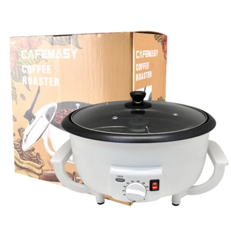 Non-Stick Coating Coffee Bean Roaster Machine, Household Baking Tool for Peanut, Grain Roasting & Drying 110V/220V