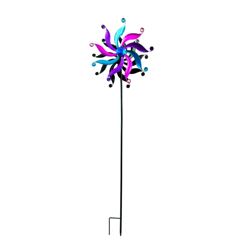 

Dynamic Windmill Yard Stake Wind Spinner Sculpture Outdoor Iron Art Decoration