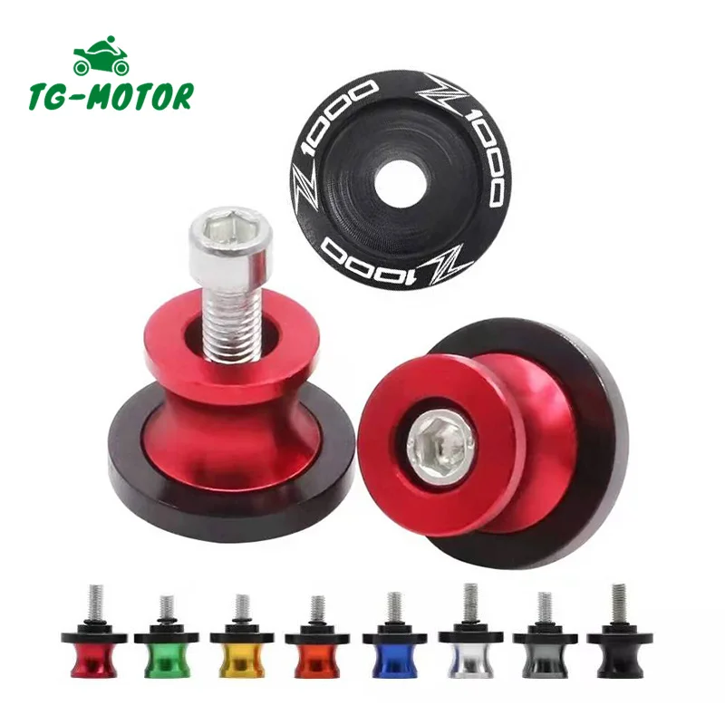 TG-Motor Motorcycle 10MM Swingarm Screws Spools Stand Screw Sliders For Kawasaki Z1000 2003-2010 2011 2012 2013 CNC Accessories