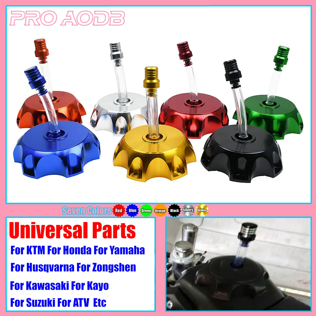 

Gas Fuel Petrol Tank Cap Universal CNC Aluminum Motorcycle Accessories Parts For Dirt/Pit Bike ATV Quad For Most Motorcycles