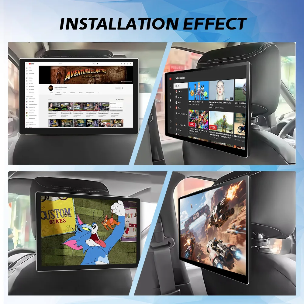 شاشة عرض مسند رأس السيارة مقاس 13 بوصة IPS Android مشغل فيديو المقعد الخلفي للسيارة شاشة تعمل باللمس لمشغل المقعد الخلفي للسيارة #6