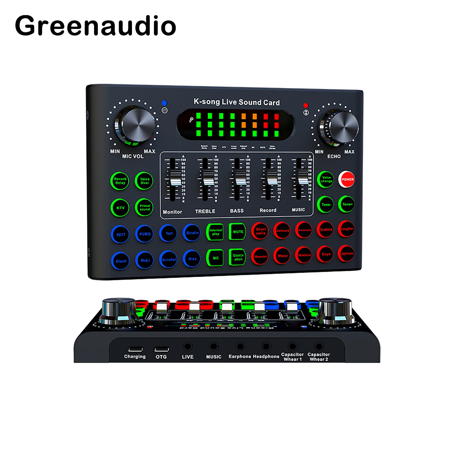 

GAX-F10 High Quality Live Sound Card with Multiple Devices Singing Live Computer Operations