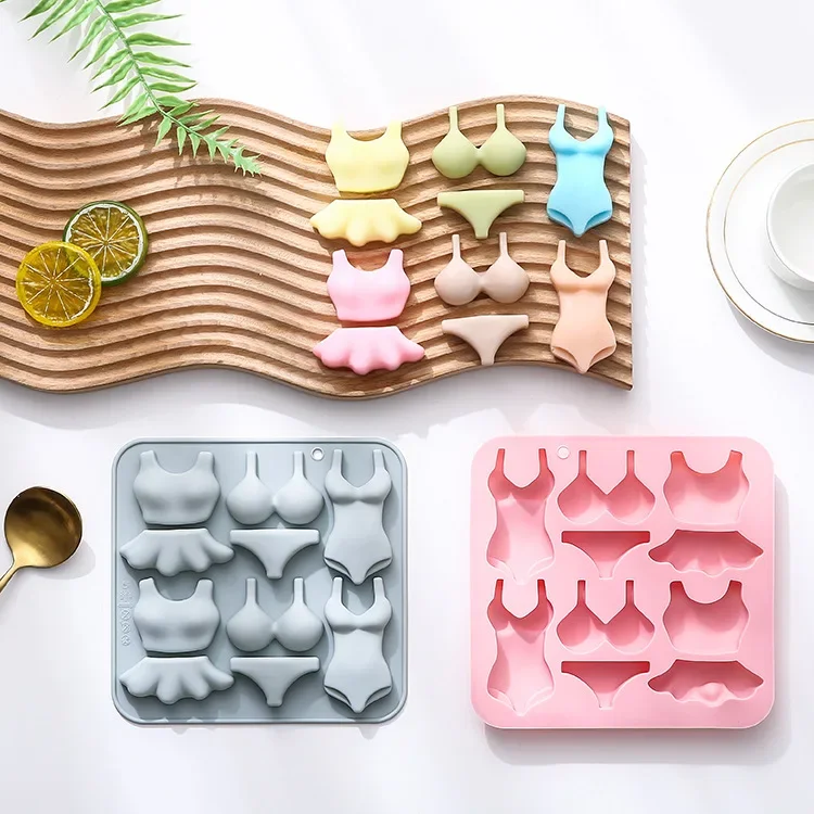 10 Holes of Different Cartoon Shapes Silicone Mold Fondant Cake Chocolate Mold Ice Cube Cake Mould Baking Accessories