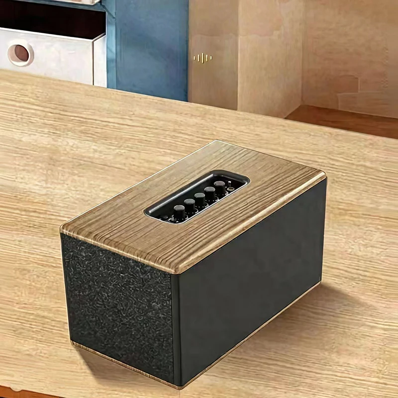 

High Quality 80W For Speaker Hi-Fi Stereo Subwoofer Music Player Wooden Leather Home Audio System Home Mobile Phone
