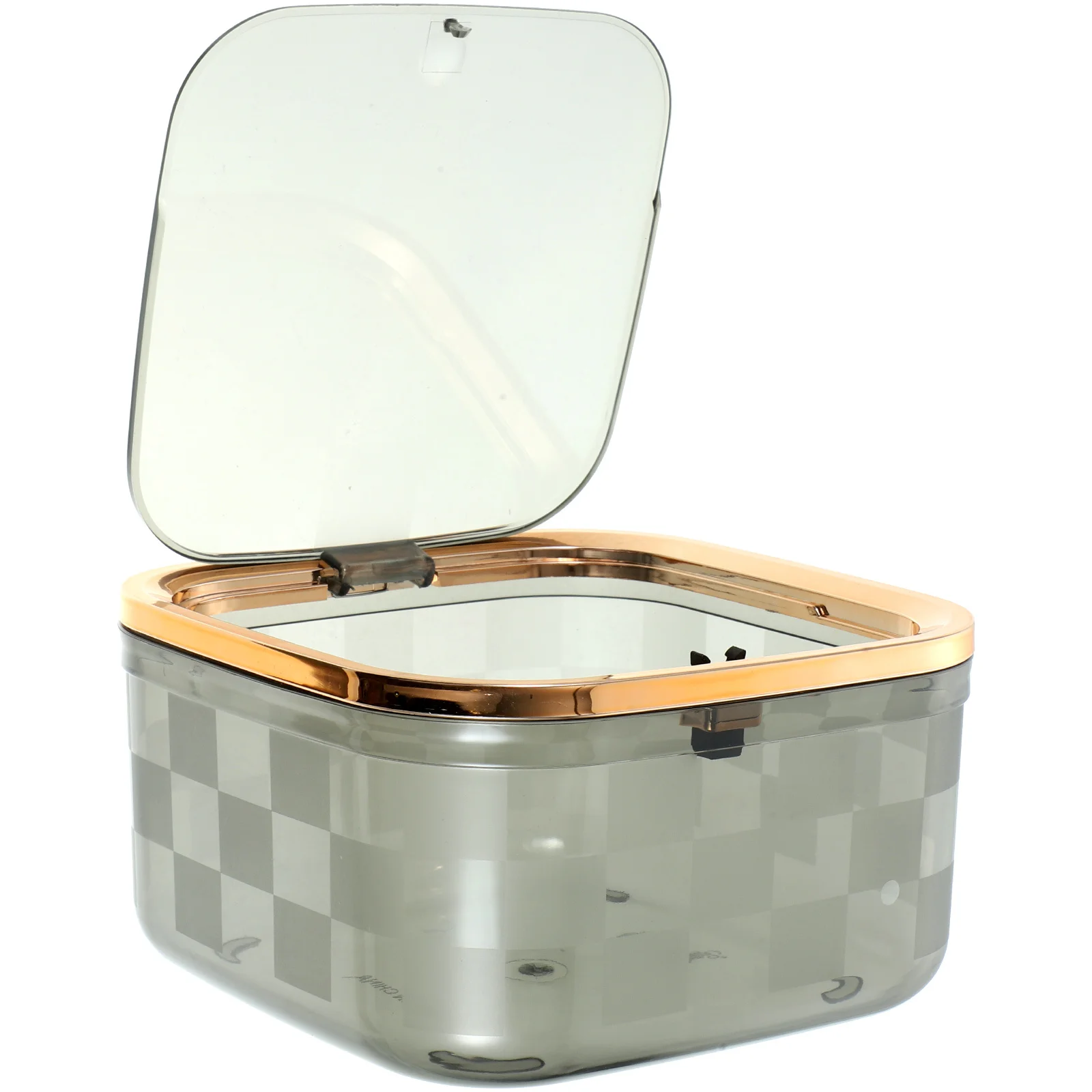 

Mini Trash Can High Grade Pet Material Durable Design Practical Use Small Spaces Makeup Tables Dressers Tabletops Workbenches