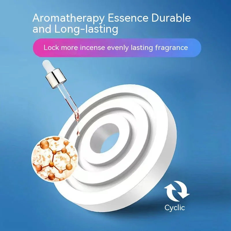 Solar Car Air Freshener car perfume suspension rotating car solid perfume aromatherapy ABS double ring car decoration