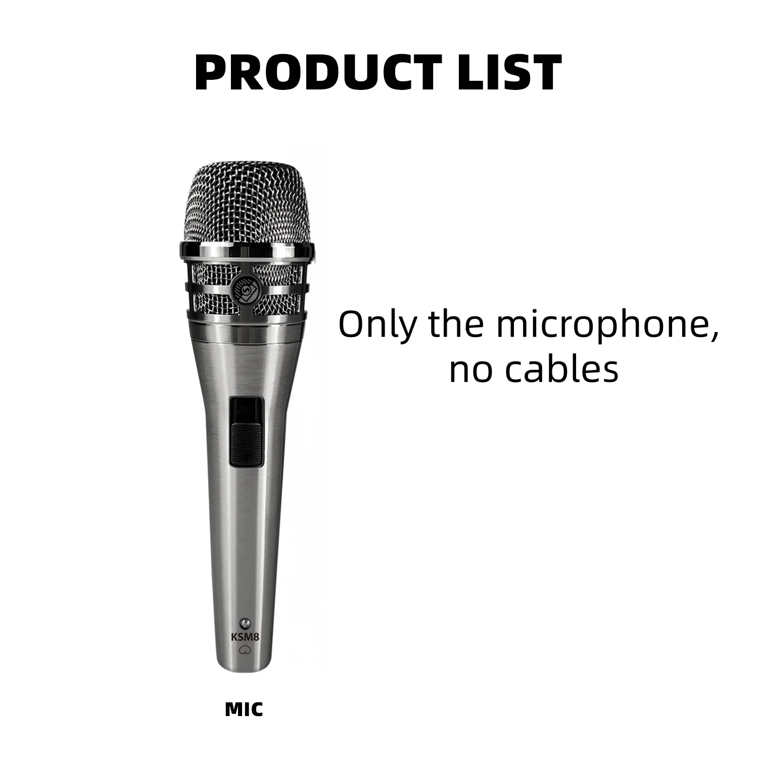 K-M8 Metalowy dynamiczny mikrofon wokalny z przełącznikiem do występów scenicznych, karaoke, nagrywania, śpiewania, profesjonalny mikrofon przewodowy — zdjęcie produktu 6