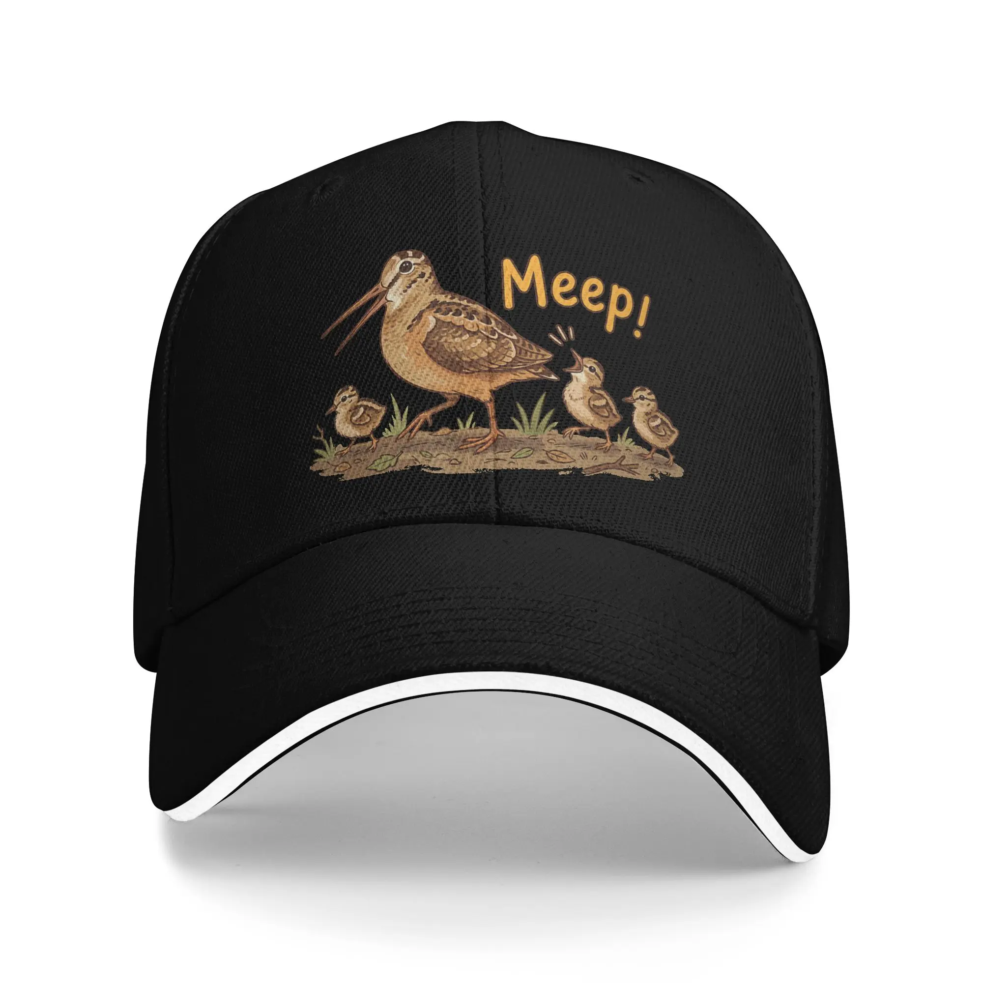 Women Men Meep Bird Meme Saying Meep Birds American Woodcocks Bird Outdoor Hat  Sun Cap New Baseball Cap Sports Hats