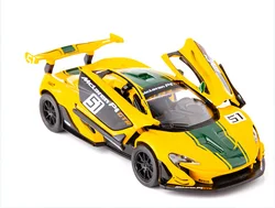 1/32 Die Cast McLaren 600LT P1 GTR Sports Car Model Toy Alloy Sound Light Pull Back Supercar Toys Gifts Vehicle