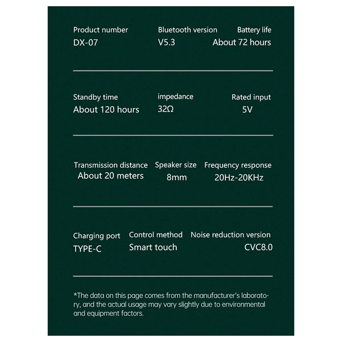 DYJ-zpNew DX-07 TWS Bluetooth-гарнитура с шумоподавлением Беспроводная механическая стильная гарнитура HD-гарнитура для вызова с