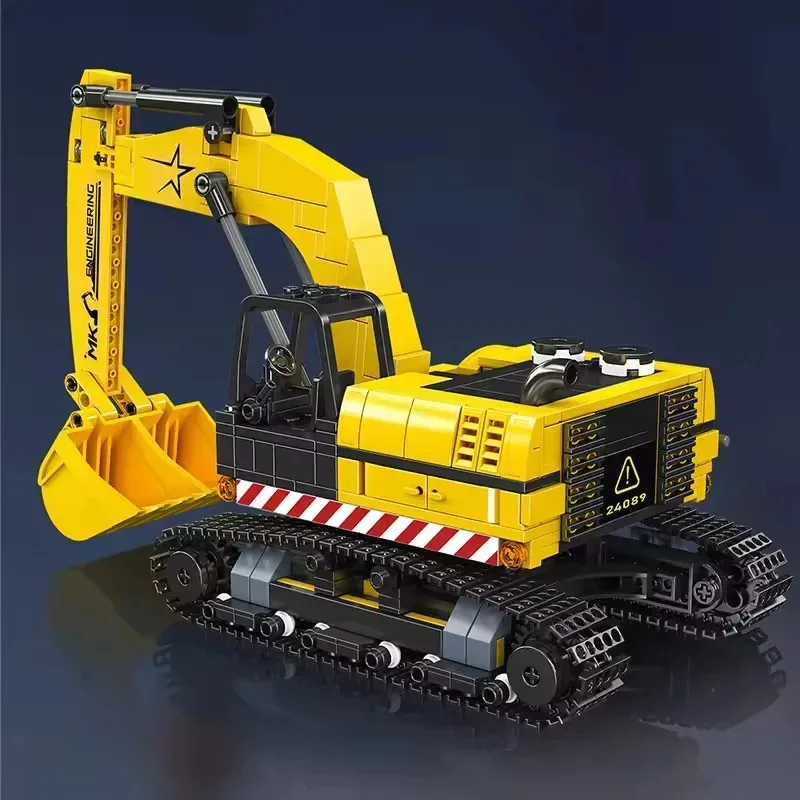뉴 몰드 킹 24089 굴착기 블록 키트 DIY 시뮬레이션 엔지니어링 차량 교육용 장난감 어린이 및 성인 선물