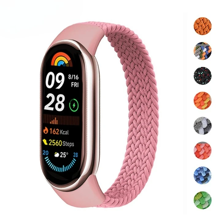 Петля для Xiaomi Mi Band 9 8, аксессуары для ремешков, эластичный ремешок для часов, сменный браслет для умных часов Correa Miband 8 NFC