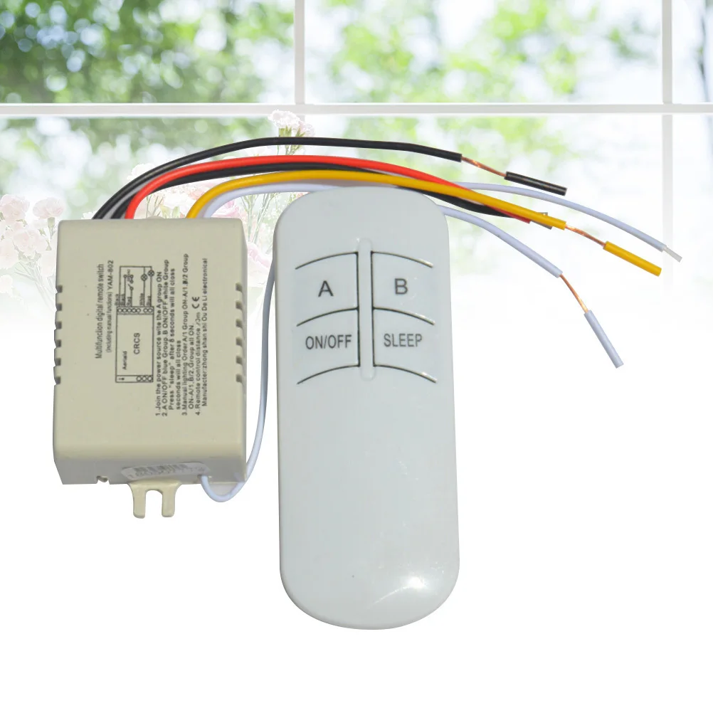 

2 Channel 220V Digital Remote Control For Led Droplight Fluorescent Energy Saving Lamps 15M Range Anti-Interference Multi-Set