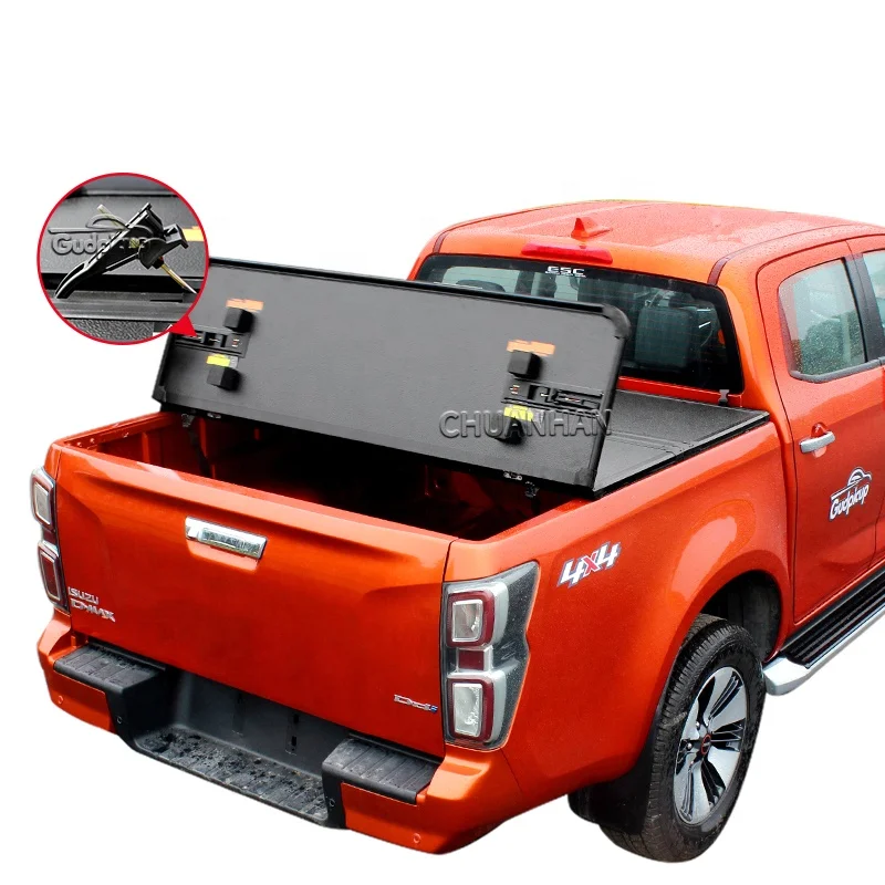 Pickup Hard Folding bed cover aluminum tri fold Tonneau Cover For Dodge Ram1500 2500 3500