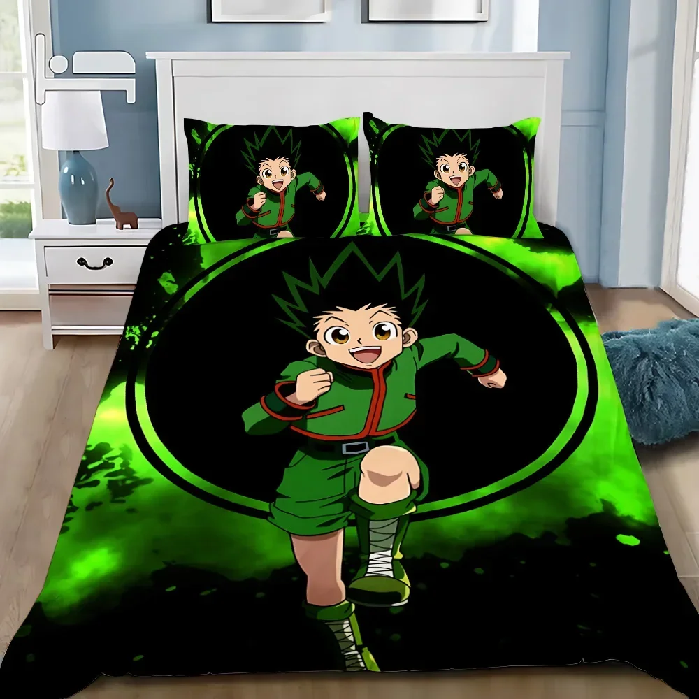 

Anime Duvet Cover Pillowcase Hunter x Hunter Bedding Set Adult Boy Girl Bedroom Decoration Children Single Double Large Size