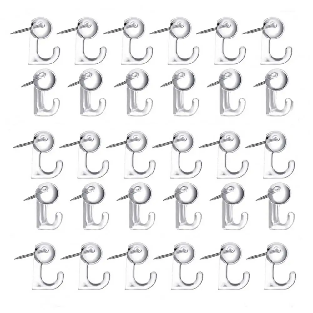 

Rust-proof Curtain Hooks Decorative Push Pin Hooks for Cork Bulletin Board Gazebo Curtains Plastic Hooks for Home Office Outdoor