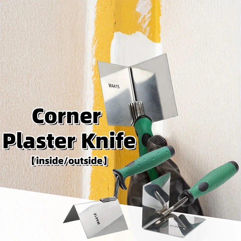 Stainless Steel Drywall Corner Tool Knife Flexes 90 Degree Corner Mudding Finish Tool Finishing Trowel Hand Tool