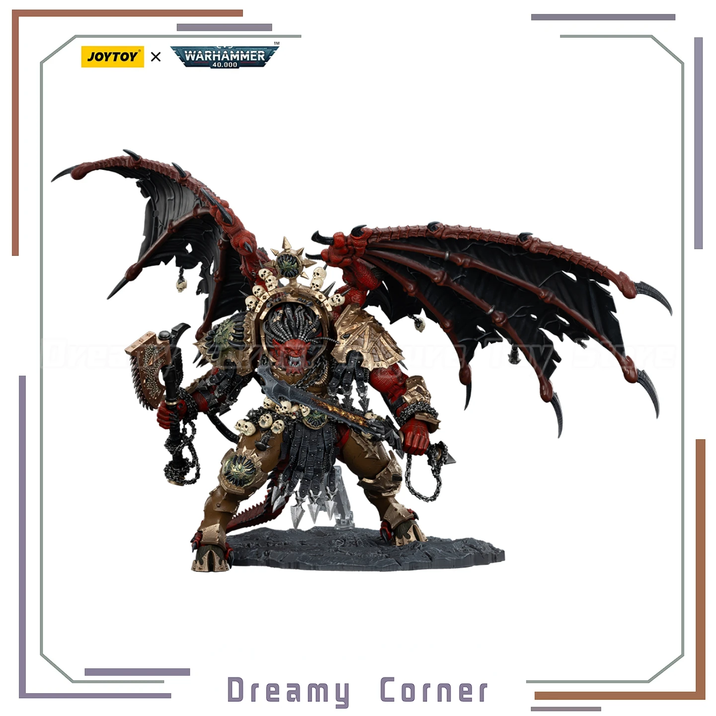 【متوفر】JOYTOY WARHAMMER 40K World Eaters Angron Daemon Primarch of Khorne 1/18 نموذج لجسم الحركة