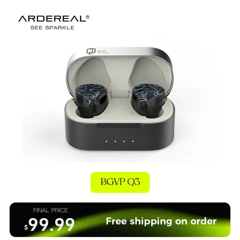 BGVP Q3 Wireless Bluetooth 5.3  Earbuds, HIFI MMCX In-ear Monitors Earphone for Running Fitness game