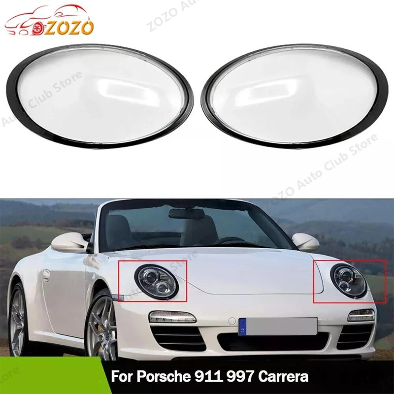 

HeadLight Lens Cover For Porsche 991 911 Targa Carrera2013 2014 2015 2016 2017 2018 Black Edge headlight lamp cover car part