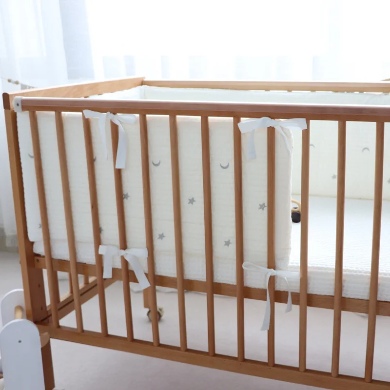 Bed girth all cotton Korean quilted crib fence Soft cover kit Collision   removable bed washer