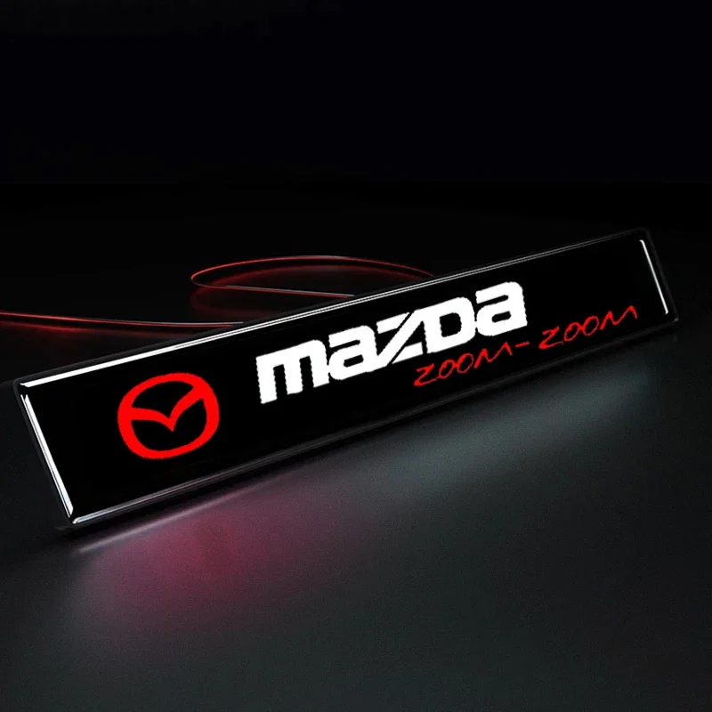 Car Decorative Lights LED Front Hood Grille Emblem Badge Decoration For Mazda 2 3 4 5 6 7 323 CX3 CX5 CX7 CX9 RX8 MX3 MX5 Atenza view 3