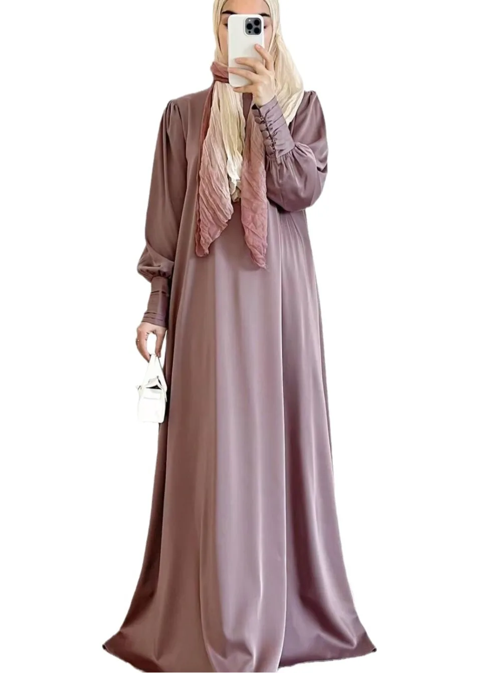 Długa, luźna spódnica z satyny, rozmiar plus size, casualowa, modna, jesienna, nowa, z włókna poliestrowego, w kształcie litery A, do noszenia na co dzień.